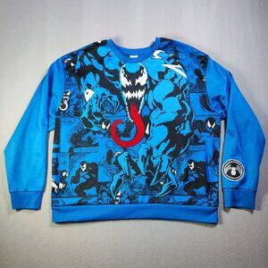 Marvel Venom sweatshirt men's size L blue with graphic design